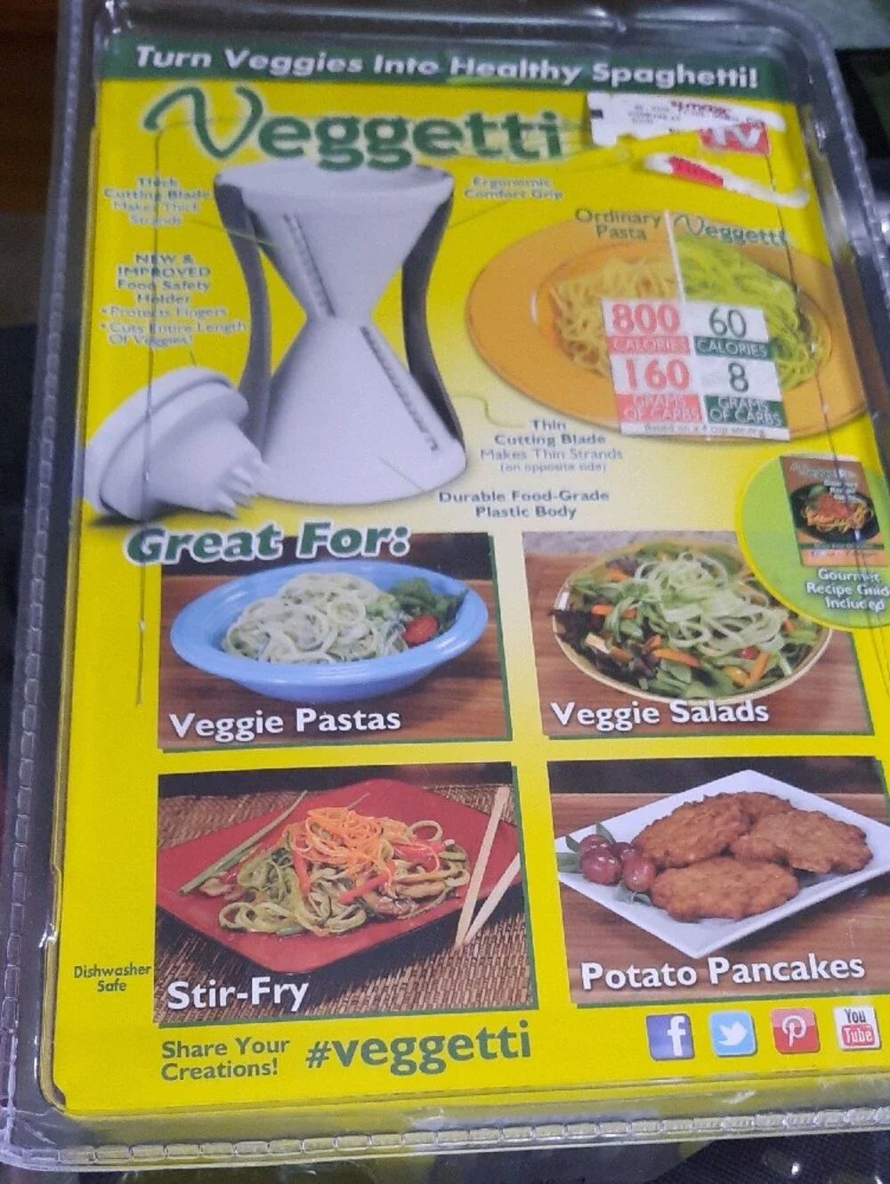 Unbranded White Veggie Spiralizer - Twist Vegetable Noodle Maker
